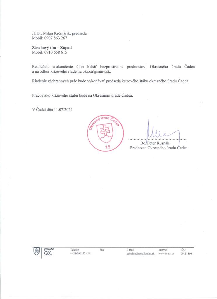Príkaz CA