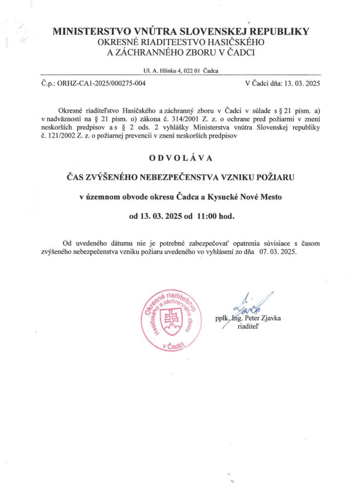 odvolanie času ZNVP