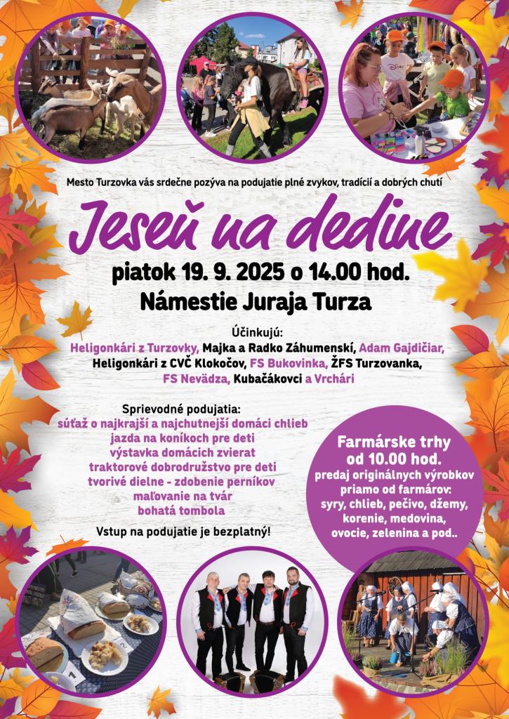 Plagát na podue JESENNÉ TRHY