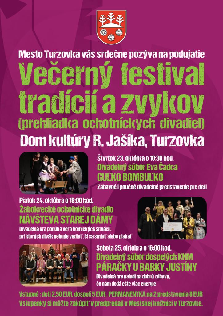 Plagát na podujatie Večerný festival tradícií a zvykov