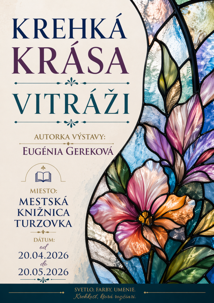 Plagát k výstave Krehká krása vitráži