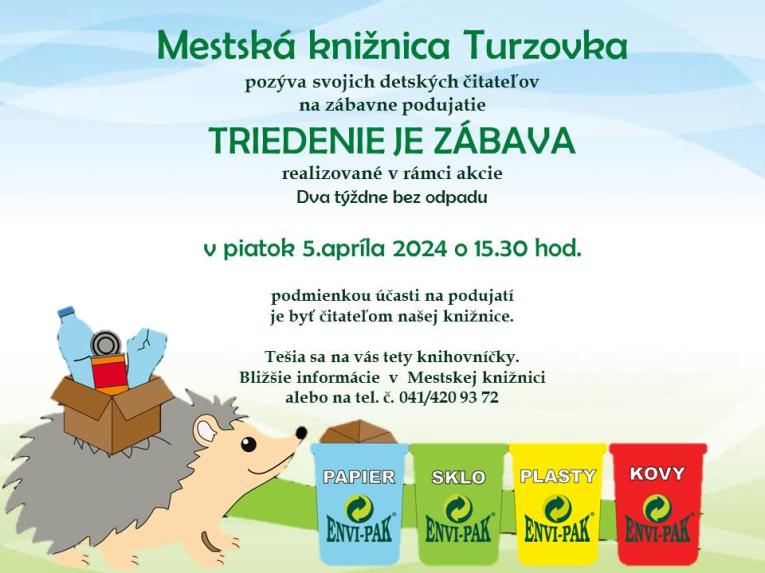 Plagát na&nbsp;podujatie Triedenie je zábava