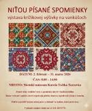 Plagát k výstave "NIŤOU PÍSANÉ SPOMIENKY